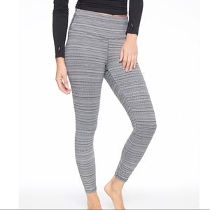Athleta Gray Striped Leggings
